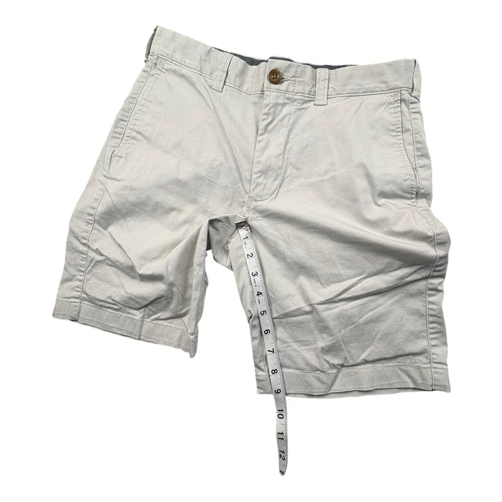 J.Crew Stretch Chino‎ Shorts Mens 29 Light Stone Gray Flat Front 9